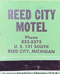 Reed City Motel - Matchbook (newer photo)